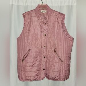 Style & Co. Pink Quilted Vest Size 2X #feminine #casual #quilted #zipper pockets